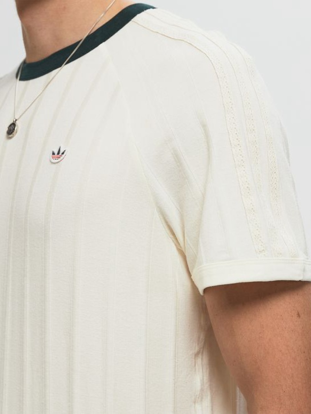 adidas x CLOT Rib Tee By Edison Chen Size XL Cream White / Green Night